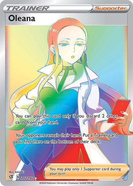 Image for Oleana (Secret) (202/192) (Holofoil) [SWSH02: Rebel Clash] - Pokemon