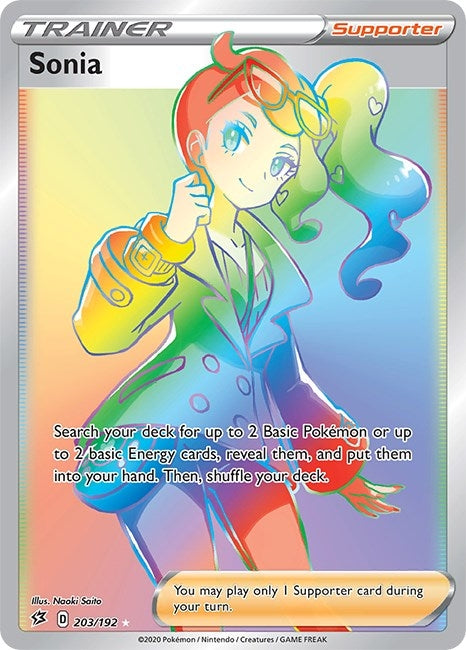 Image for Sonia (Secret) (203/192) (Holofoil) [SWSH02: Rebel Clash] - Pokemon