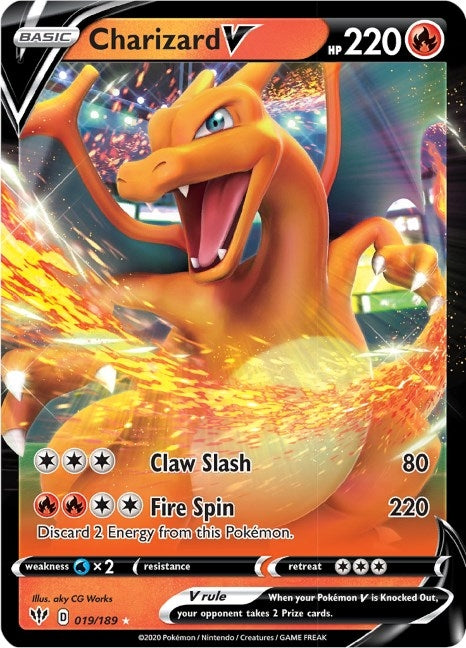 Image for Charizard V (019/189) (Holofoil) [SWSH03: Darkness Ablaze] - Pokemon
