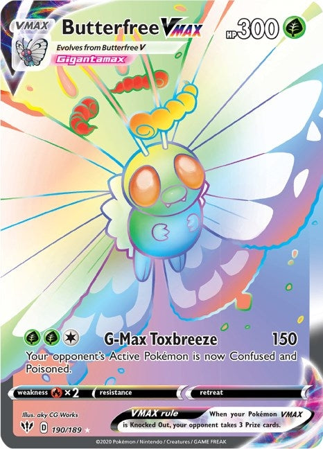 Image for Butterfree VMAX (Secret) (190/189) (Holofoil) [SWSH03: Darkness Ablaze] - Pokemon