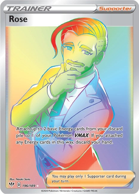 Image for Rose (Secret) (196/189) (Holofoil) [SWSH03: Darkness Ablaze] - Pokemon