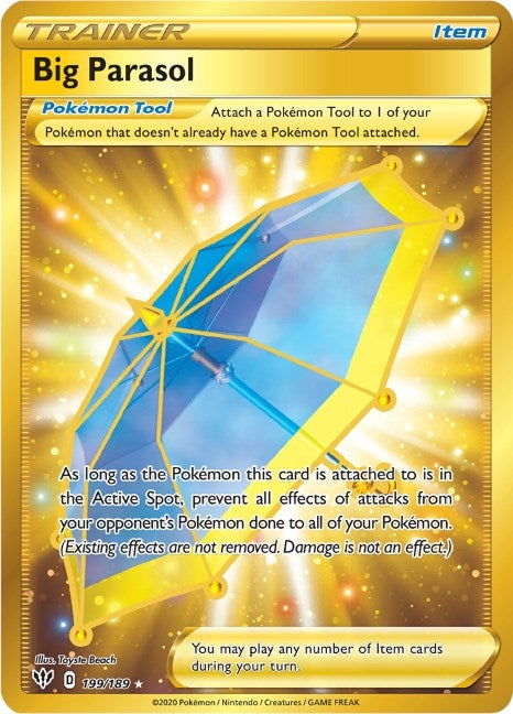 Image for Big Parasol (Secret) (199/189) (Holofoil) [SWSH03: Darkness Ablaze] - Pokemon