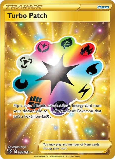 Image for Turbo Patch (Secret) (200/189) (Holofoil) [SWSH03: Darkness Ablaze] - Pokemon