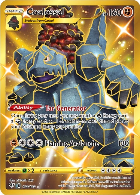 Image for Coalossal (Secret) (198/189) (Holofoil) [SWSH03: Darkness Ablaze] - Pokemon