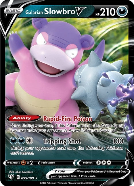 Image for Galarian Slowbro V (099/189) (Holofoil) [SWSH03: Darkness Ablaze] - Pokemon