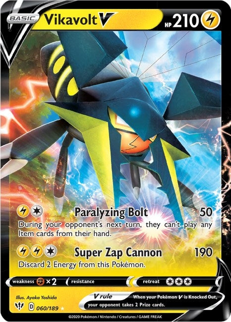 Image for Vikavolt V (060/189) (Holofoil) [SWSH03: Darkness Ablaze] - Pokemon