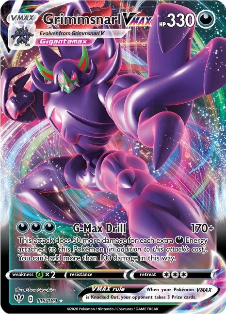 Image for Grimmsnarl VMAX (115/189) (Holofoil) [SWSH03: Darkness Ablaze] - Pokemon