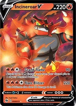 Image for Incineroar V (08/73) (Holofoil) [Champion's Path] - Pokemon