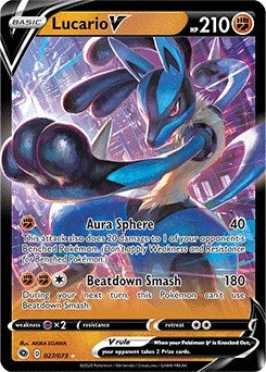 Image for Lucario V (27/73) (Holofoil) [Champion's Path] - Pokemon