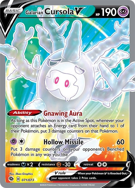 Image for Galarian Cursola V (Full Art) (71/73) (Holofoil) [Champion's Path] - Pokemon
