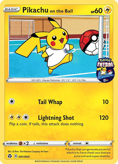 Image for Pikachu on the Ball - 001/005 (Pokemon Futsal) (001/005) [Miscellaneous Cards & Products] - Pokemon