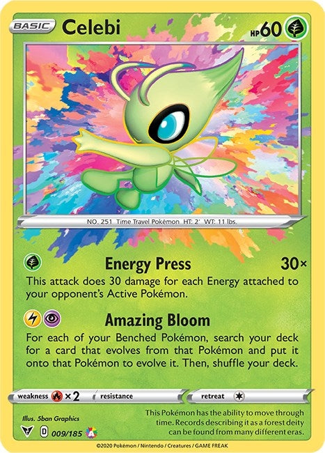 Image for Celebi (009/185) (Holofoil) [SWSH04: Vivid Voltage] - Pokemon