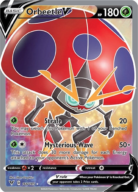 Image for Orbeetle V (Full Art) (166/185) (Holofoil) [SWSH04: Vivid Voltage] - Pokemon