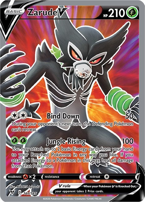 Image for Zarude V (Full Art) (167/185) (Holofoil) [SWSH04: Vivid Voltage] - Pokemon