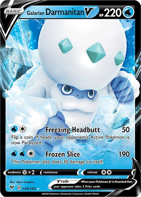 Image for Galarian Darmanitan V (036/185) (Holofoil) [SWSH04: Vivid Voltage] - Pokemon