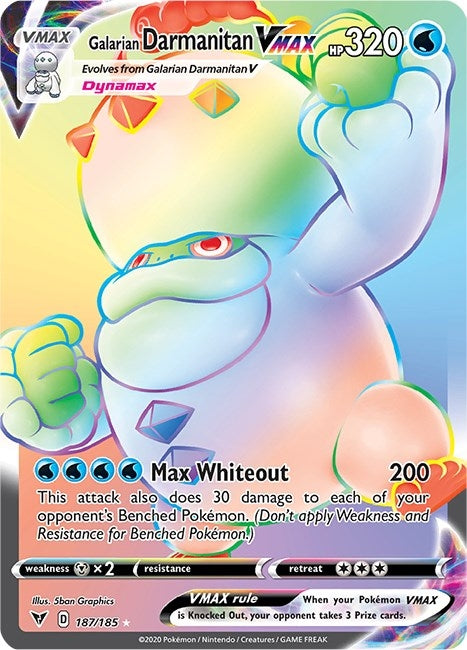 Image for Galarian Darmanitan VMAX (Secret) (187/185) (Holofoil) [SWSH04: Vivid Voltage] - Pokemon