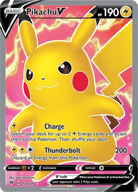 Image for Pikachu V (Full Art) (170/185) (Holofoil) [SWSH04: Vivid Voltage] - Pokemon
