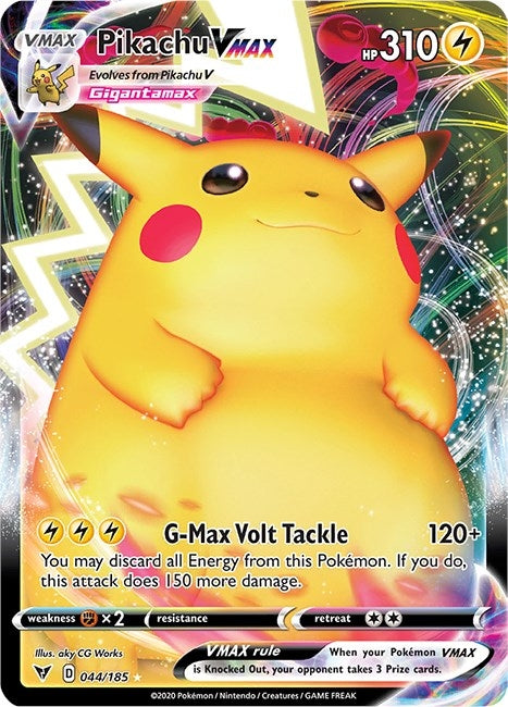 Image for Pikachu VMAX (044/185) (Holofoil) [SWSH04: Vivid Voltage] - Pokemon