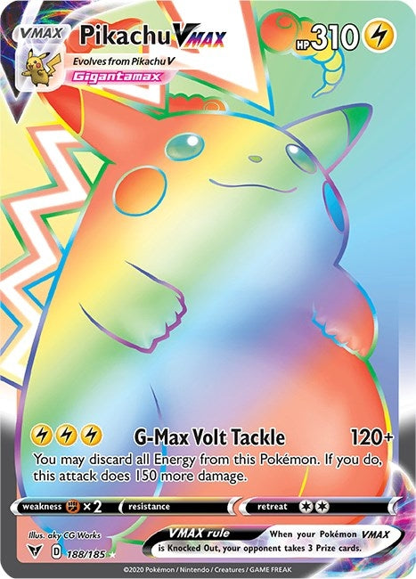 Image for Pikachu VMAX (Secret) (188/185) (Holofoil) [SWSH04: Vivid Voltage] - Pokemon