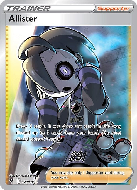 Image for Allister (Full Art) (179/185) (Holofoil) [SWSH04: Vivid Voltage] - Pokemon