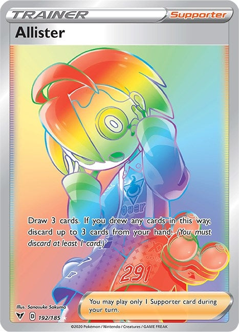 Image for Allister (Secret) (192/185) (Holofoil) [SWSH04: Vivid Voltage] - Pokemon