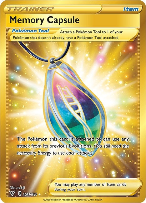 Image for Memory Capsule (Secret) (202/185) (Holofoil) [SWSH04: Vivid Voltage] - Pokemon