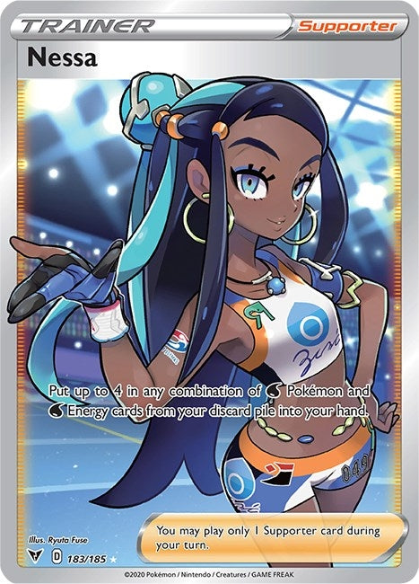Image for Nessa (Full Art) (183/185) (Holofoil) [SWSH04: Vivid Voltage] - Pokemon