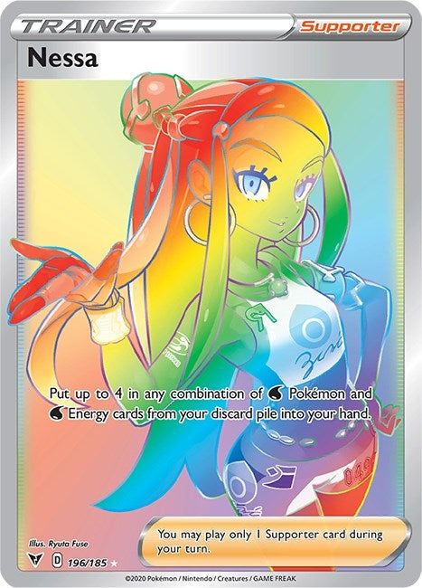 Image for Nessa (Secret) (196/185) (Holofoil) [SWSH04: Vivid Voltage] - Pokemon