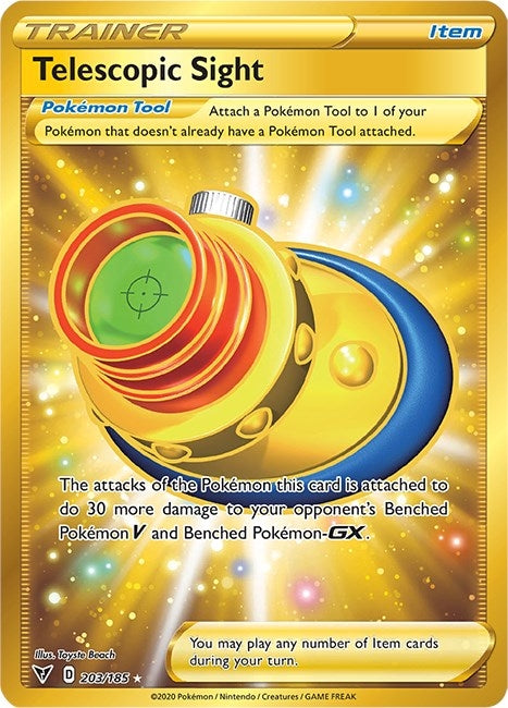 Image for Telescopic Sight (Secret) (203/185) (Holofoil) [SWSH04: Vivid Voltage] - Pokemon