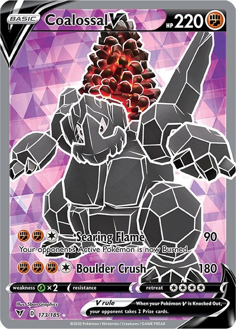 Image for Coalossal V (Full Art) (173/185) (Holofoil) [SWSH04: Vivid Voltage] - Pokemon