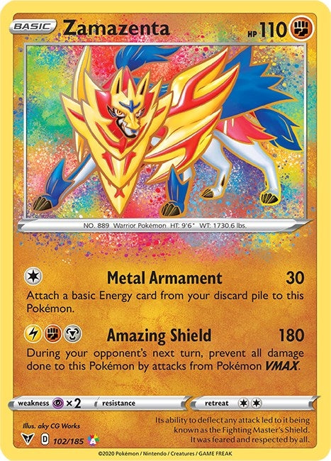 Image for Zamazenta (102/185) (Holofoil) [SWSH04: Vivid Voltage] - Pokemon