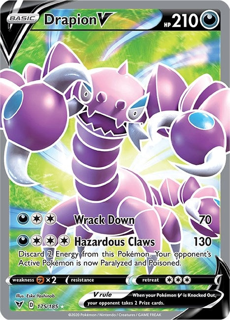 Image for Drapion V (Full Art) (175/185) (Holofoil) [SWSH04: Vivid Voltage] - Pokemon