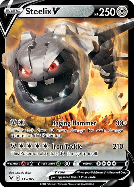 Image for Steelix V (115/185) (Holofoil) [SWSH04: Vivid Voltage] - Pokemon