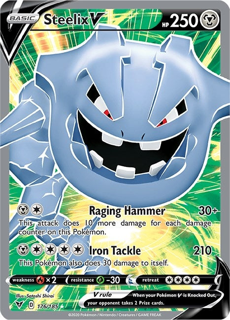 Image for Steelix V (Full Art) (176/185) (Holofoil) [SWSH04: Vivid Voltage] - Pokemon
