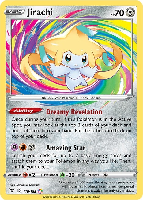 Image for Jirachi (119/185) (Holofoil) [SWSH04: Vivid Voltage] - Pokemon
