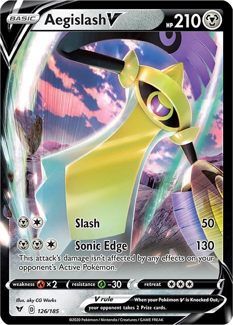 Image for Aegislash V (126/185) (Holofoil) [SWSH04: Vivid Voltage] - Pokemon