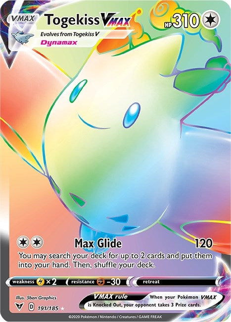 Image for Togekiss VMAX (Secret) (191/185) (Holofoil) [SWSH04: Vivid Voltage] - Pokemon