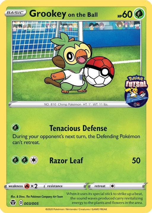 Image for Grookey on the Ball - 003/005 (Pokemon Futsal) (003/005) [Miscellaneous Cards & Products] - Pokemon