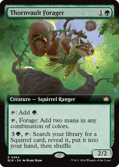 Thornvault Forager (Extended Art) [BLB-364] - Bloomburrow