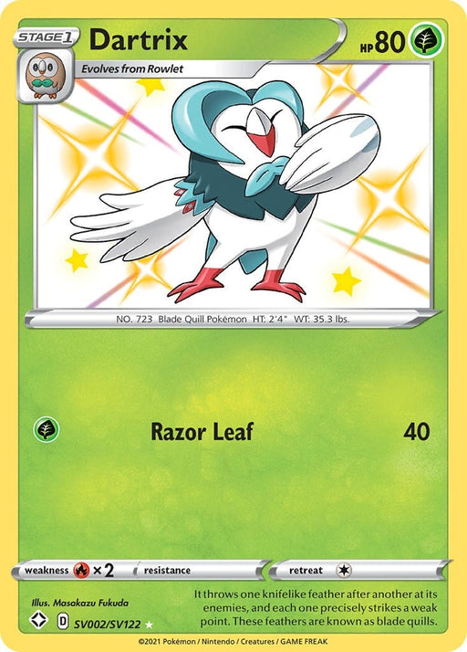 Image for Dartrix (SV002/SV122) (Holofoil) [Shining Fates: Shiny Vault] - Pokemon