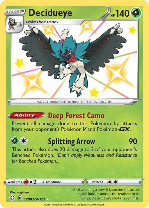 Image for Decidueye (SV003/SV122) (Holofoil) [Shining Fates: Shiny Vault] - Pokemon