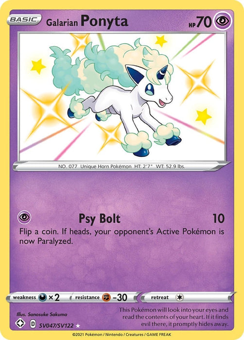 Image for Galarian Ponyta (SV047/SV122) (Holofoil) [Shining Fates: Shiny Vault] - Pokemon
