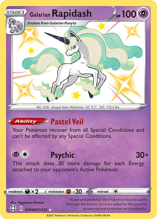 Image for Galarian Rapidash (SV048/SV122) (Holofoil) [Shining Fates: Shiny Vault] - Pokemon