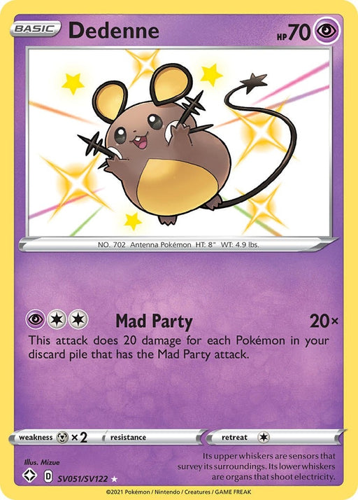 Image for Dedenne (SV051/SV122) (Holofoil) [Shining Fates: Shiny Vault] - Pokemon