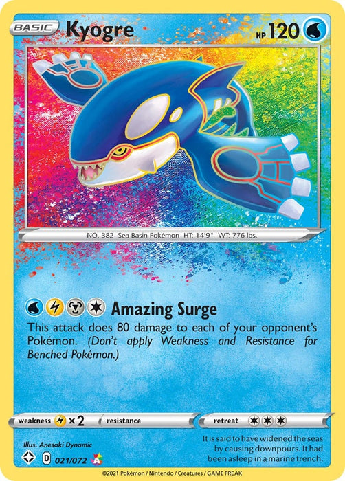 Image for Kyogre (021/072) (Holofoil) [Shining Fates] - Pokemon