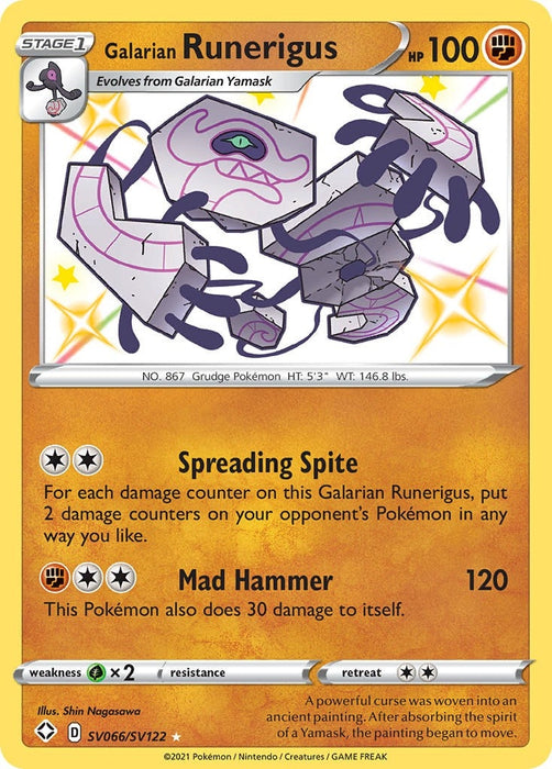 Image for Galarian Runerigus (SV066/SV122) (Holofoil) [Shining Fates: Shiny Vault] - Pokemon