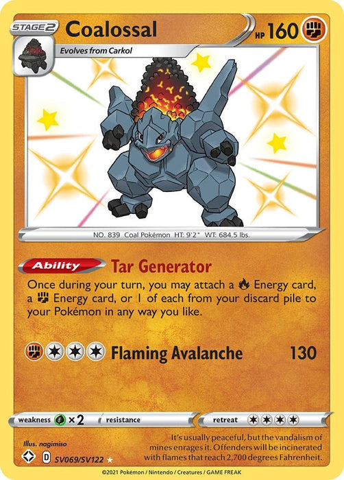 Image for Coalossal (SV069/SV122) (Holofoil) [Shining Fates: Shiny Vault] - Pokemon
