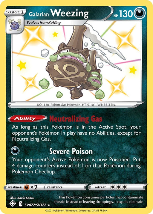 Image for Galarian Weezing (SV077/SV122) (Holofoil) [Shining Fates: Shiny Vault] - Pokemon