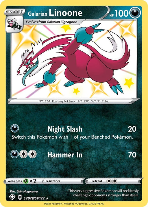 Image for Galarian Linoone (SV079/SV122) (Holofoil) [Shining Fates: Shiny Vault] - Pokemon
