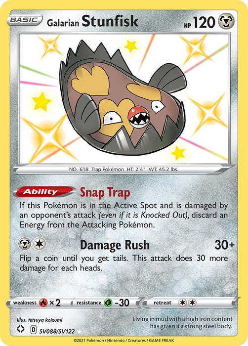Image for Galarian Stunfisk (SV088/SV122) (Holofoil) [Shining Fates: Shiny Vault] - Pokemon